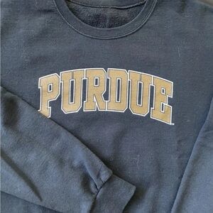 Purdue University Boilermakers Sweatshirt Mens M Crewneck Sweater Spellout Black